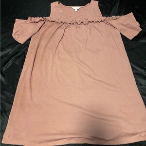 Pink Cold Shoulder Dress